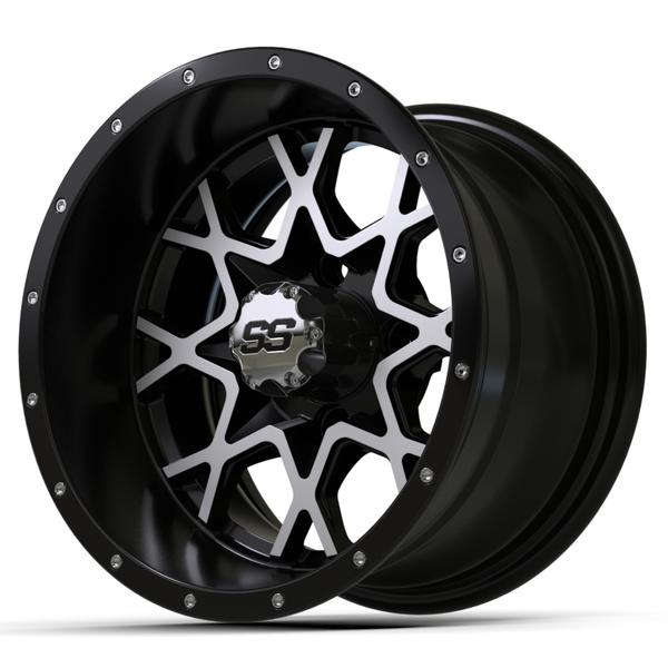 GTW 12" Vortex Matte Black & Machined Wheel