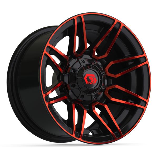 GTW 12" Stealth Gloss Black with Red Face Wheel