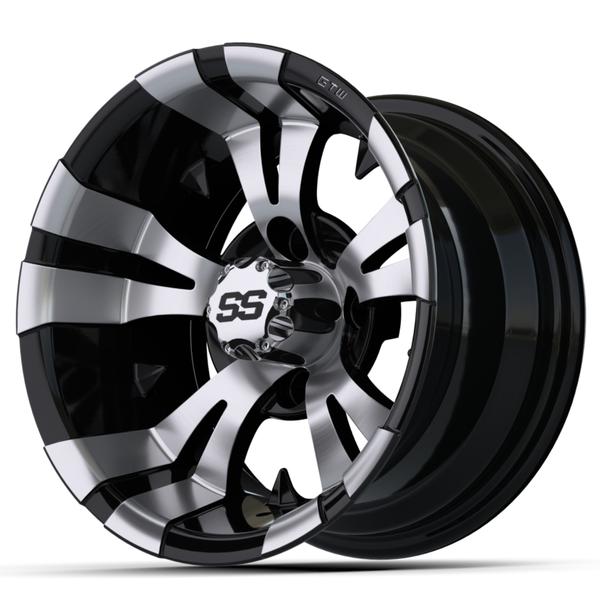GTW 12" Vampire Black with Machined Accents Wheel