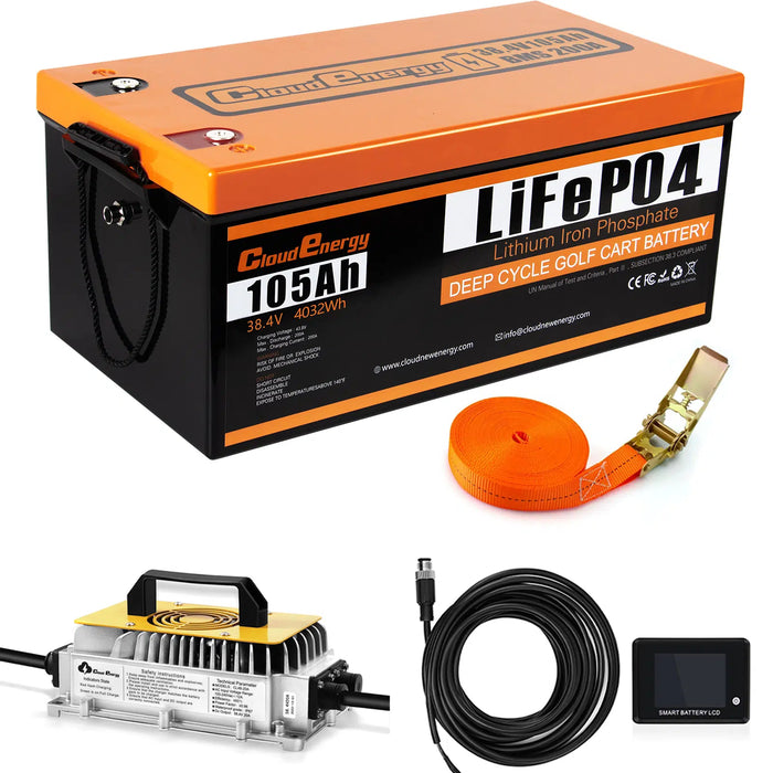 CloudEnergy 36V (38.4V) 105Ah LiFePO4 Marine MOD Battery