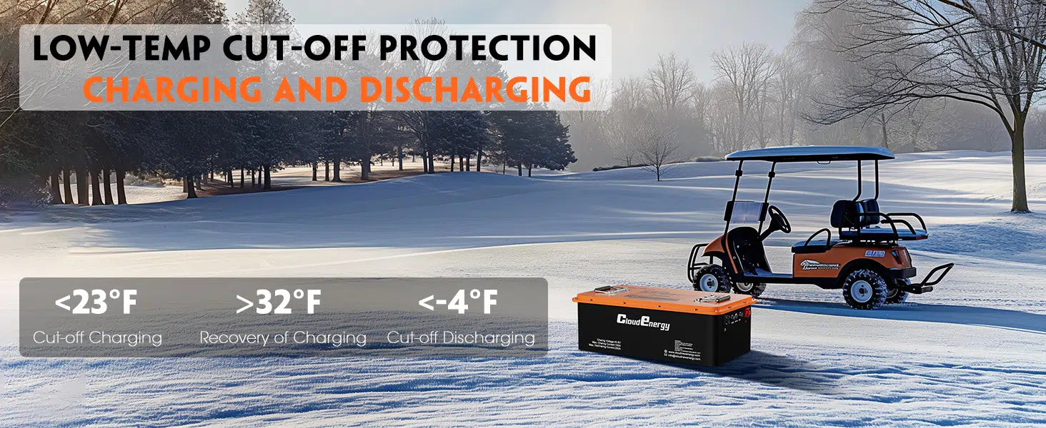 Cloudenergy 36V (38.4V) 105Ah LiFePO4 Golf Cart Battery With 20A Charger