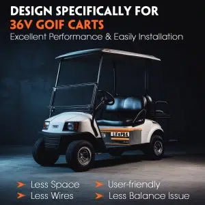 Cloudenergy 36V (38.4V) 120Ah LiFePO4 Golf Cart Battery — BMS Upgrade Edition with 250A Bluetooth Smart BMS & Touch Monitor