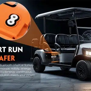 Cloudenergy 48V (51.2V) 105Ah LiFePO4 Golf Cart Battery — Circular display MOD