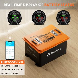 Cloudenergy 48V 120Ah LiFePO4 Deep Cycle Golf Cart Lithium Battery - Cube Design