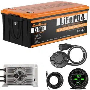 Cloudenergy 48V (51.2V) 120Ah LiFePO4 Golf Cart Battery — Circular Display MOD