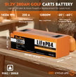 Cloudenergy 48V 280Ah Lithium Golf Cart Battery | 250A BMS |