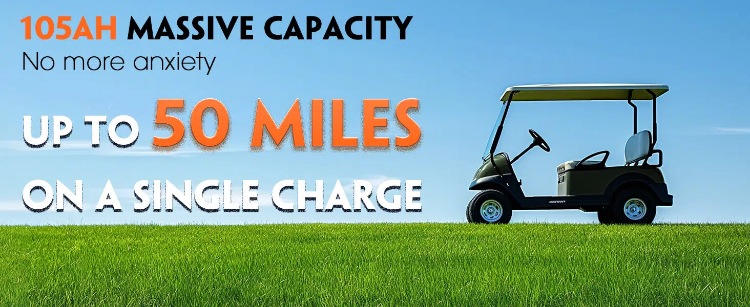 Cloudenergy 36V (38.4V) 105Ah LiFePO4 Golf Cart Battery With 20A Charger