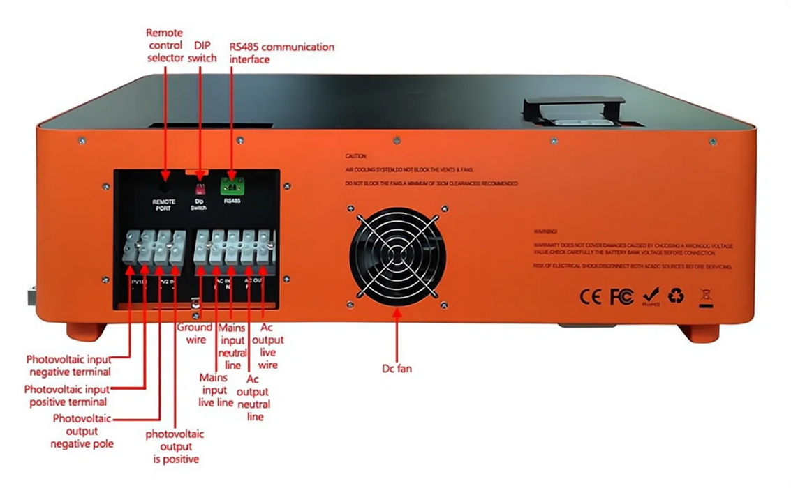Cloudenergy 6000W Pure Sine Wave Inverter - 48V Stacked Power Solution (IV-6000)