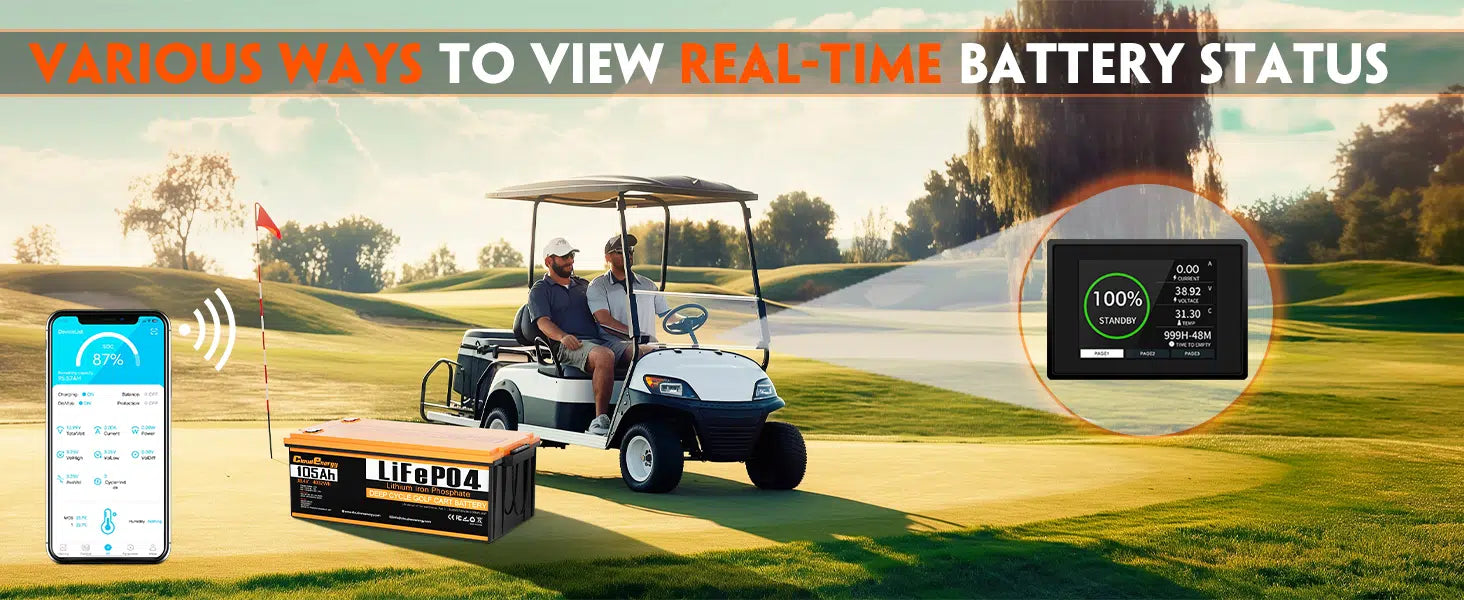 Cloudenergy 36V (38.4V) 105Ah LiFePO4 Golf Cart Battery