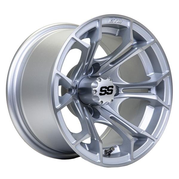 GTW 12" Spyder Matte Silver with Machined Accents Wheel