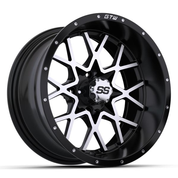 GTW 14" Vortex Matte Black and Machined Wheel