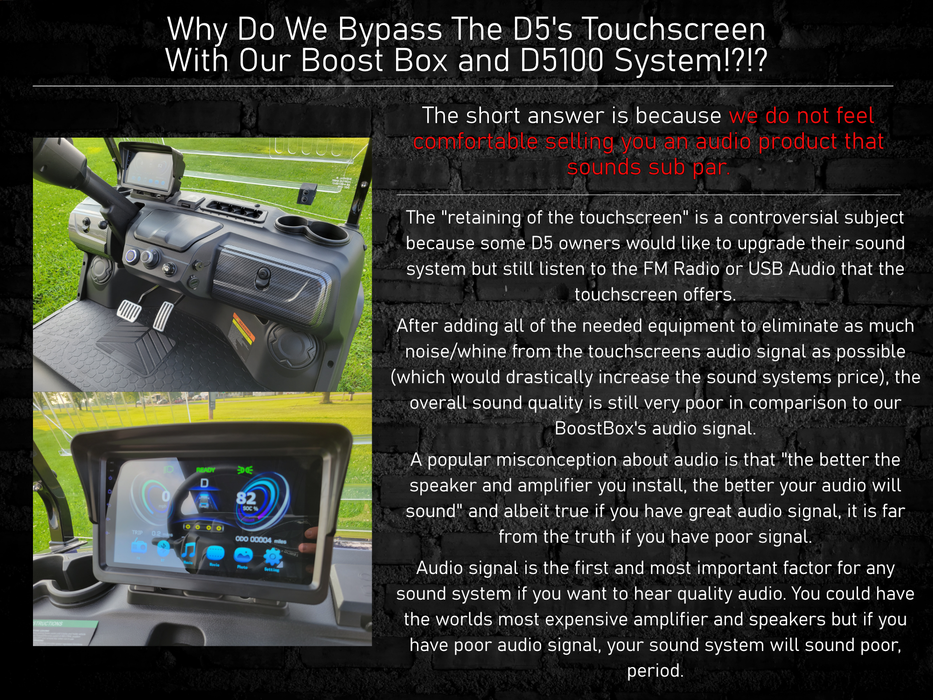D5 150W Plug N Play 4 Speaker System + Soundbar BoostBox™ (150.4)