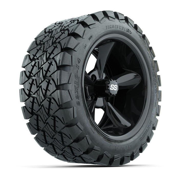 GTW Godfather Wheels 14" with 22x10-14 GTW Timberwolf All-Terrain Tires - Set of 4