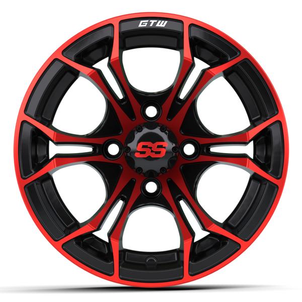 GTW 12" Spyder Black with Red Accents Wheel
