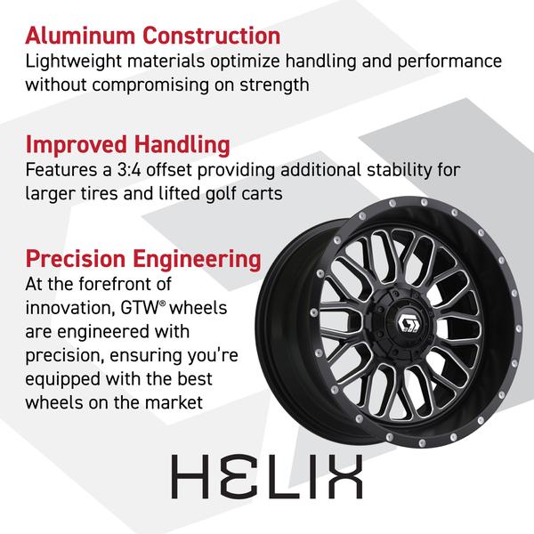 GTW 14" Helix Black & Machined Wheel