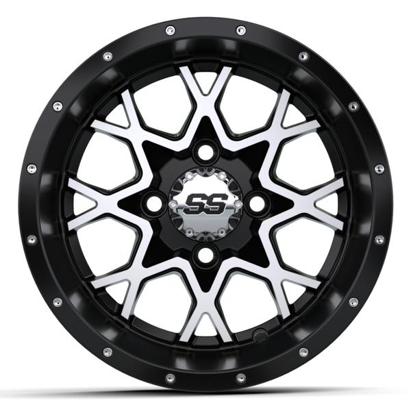 GTW 12" Vortex Matte Black & Machined Wheel