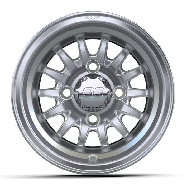 GTW 10" Medusa Silver with Machined Accents Wheel