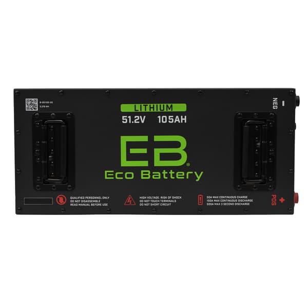 Eco Battery 51V 105Ah "Skinny" Lithium Bundle Kit with Charger & Converter