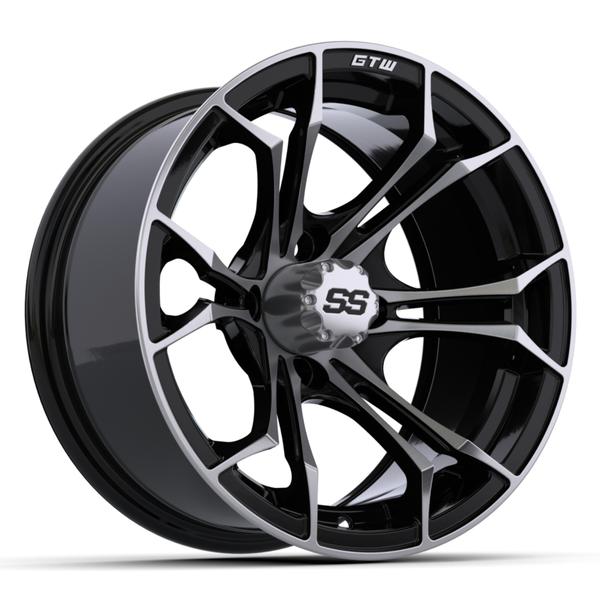 GTW 14" Spyder Black with Machined Accents Wheel