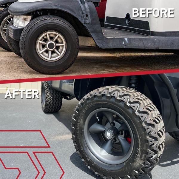 GTW Godfather Wheels 14" with 22x10-14 GTW Timberwolf All-Terrain Tires - Set of 4