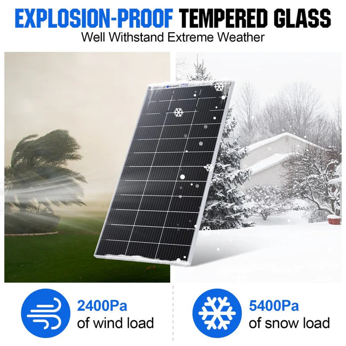 Eco-Worthy Bifacial 195W 12W Monocrystalline Solar Panel