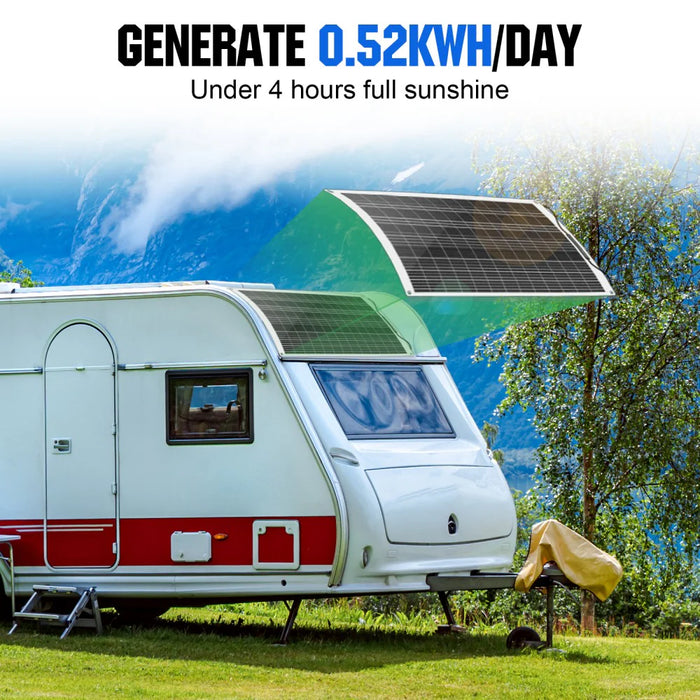 Eco-Worthy 130W 12V Flexible Mono Solar Panel