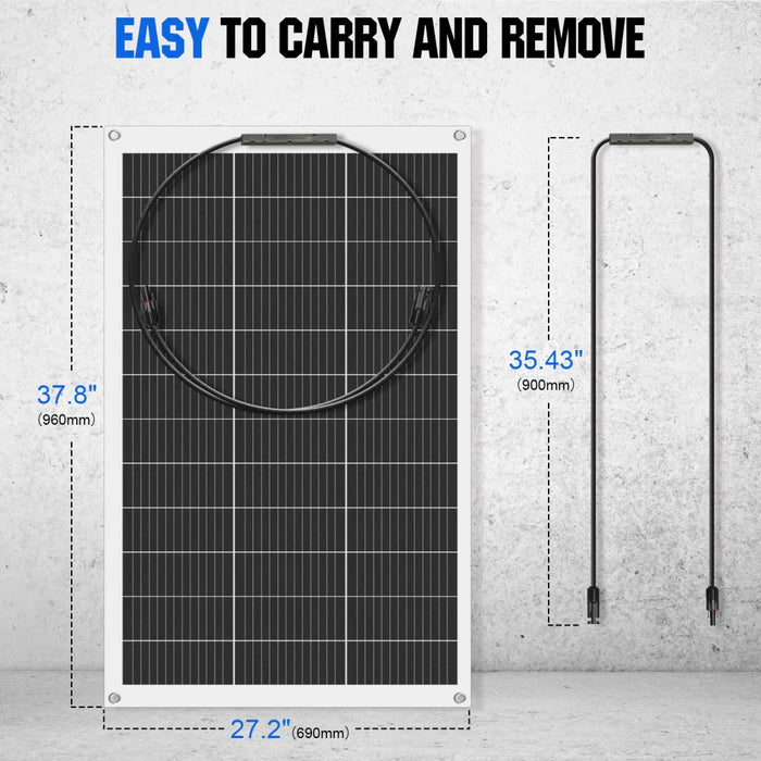 Eco-Worthy 130W 12V Flexible Mono Solar Panel