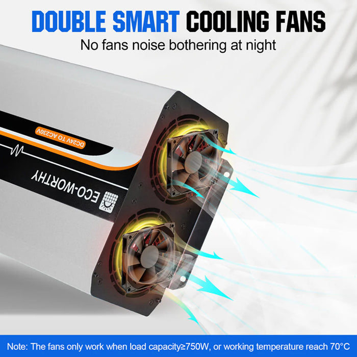 Eco-Worthy 3000W Off Grid Pure Sine Wave Inverter 24V to 110V