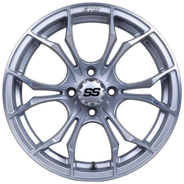 GTW 14" Spyder Matte Silver with Machined Accents Wheel