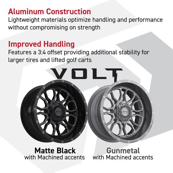 GTW 12" Volt Gunmetal with Machined Accents Wheel