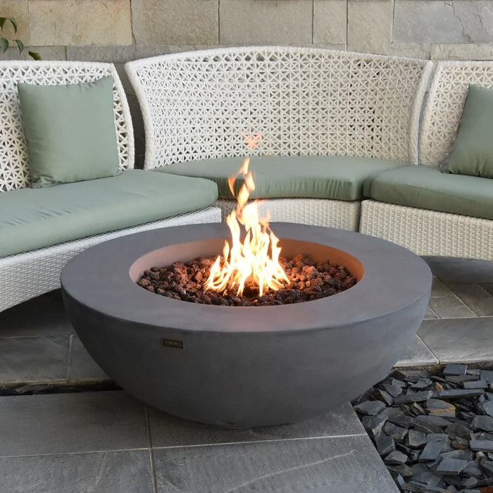 Elementi Lunar Round Concrete Fire Pit Bowl OFG101