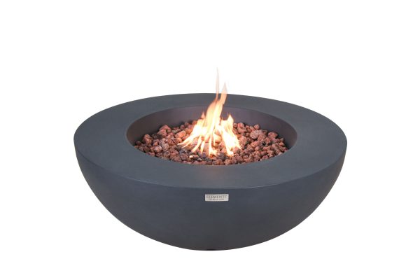 Elementi Lunar Round Concrete Fire Pit Bowl OFG101