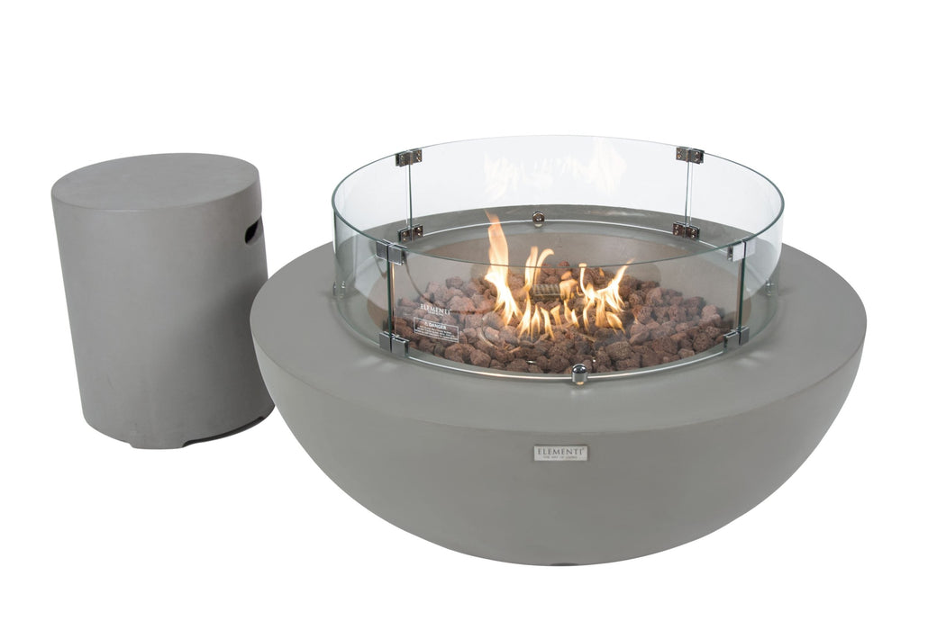 Elementi Lunar Round Concrete Fire Pit Bowl OFG101