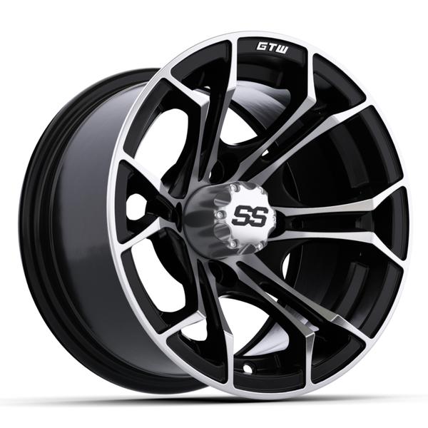 GTW 12" Spyder Black with Machined Accents Wheel