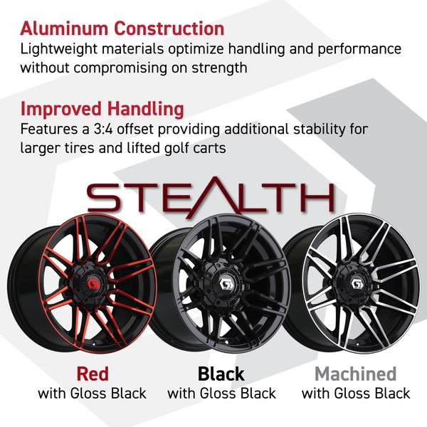 GTW 12" Stealth Gloss Black Wheel