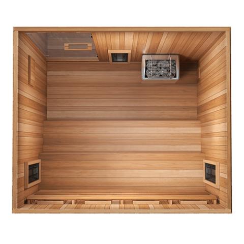 Finnmark FD-5 Trinity XL Infrared & Steam Sauna Combo - 75"W x 64"D x 83"H