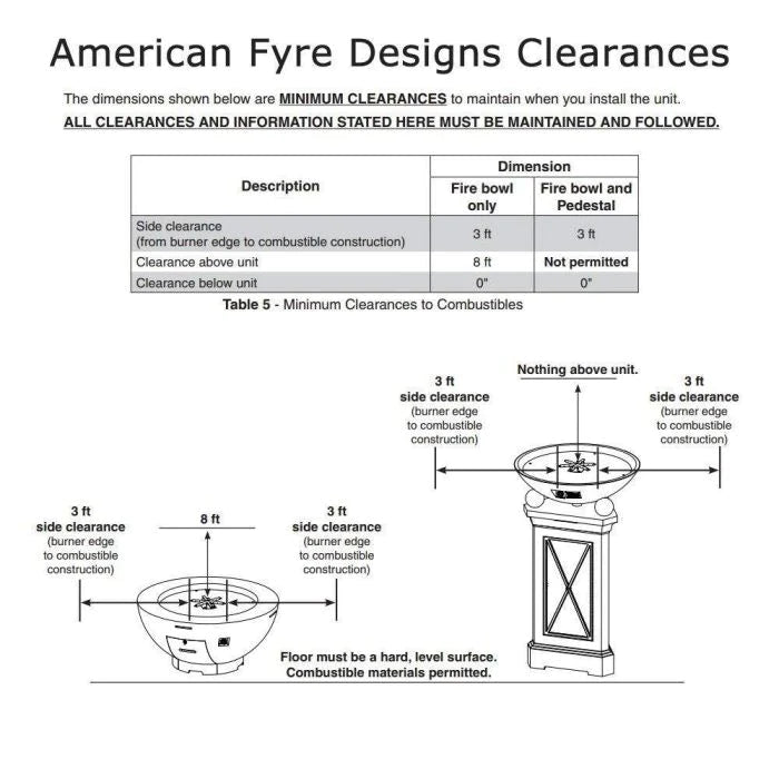 American Fyre Designs 48'' Fire Bowl Fire Pit