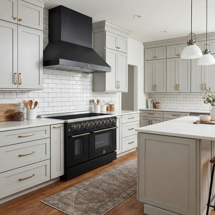 Forno Paolo 48" 6.7 cu. ft. Freestanding Electric Range with True Convection Oven in Stainless Steel (FFSEL6011-48)