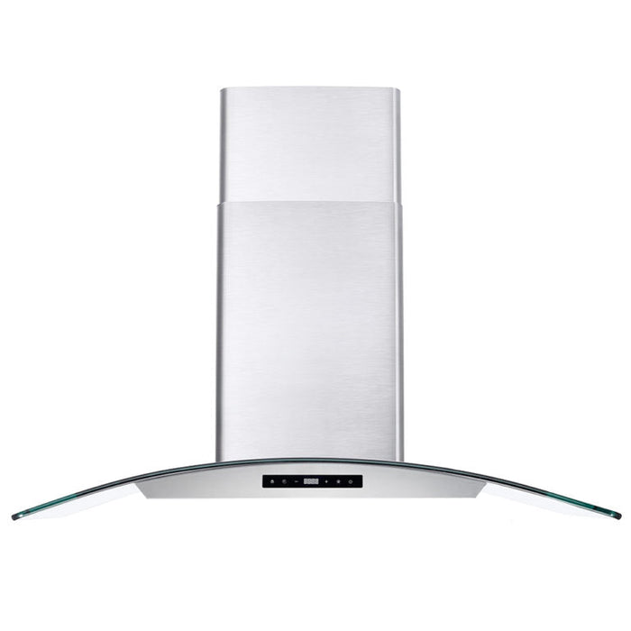 Cosmo 36" 380 CFM Convertible Wall Mount Range Hood with Glass Canopy and Digital Touch Controls (COS-668AS900)