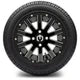 MODZ 12" Mauler Glossy Black with Ball Mill Wheels & Street Tires Combo