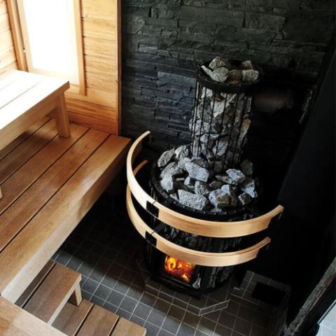 Harvia Legend Series Sauna Wood Burning Stove/Fireplace Combo Heater - 300DUO