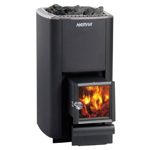 Harvia M Series Wood Sauna Stove w/ Exterior Feed Heater - 16.5kW