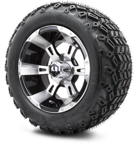 MODZ 12' Ambush Machined Black- Tire and Wheel Combo