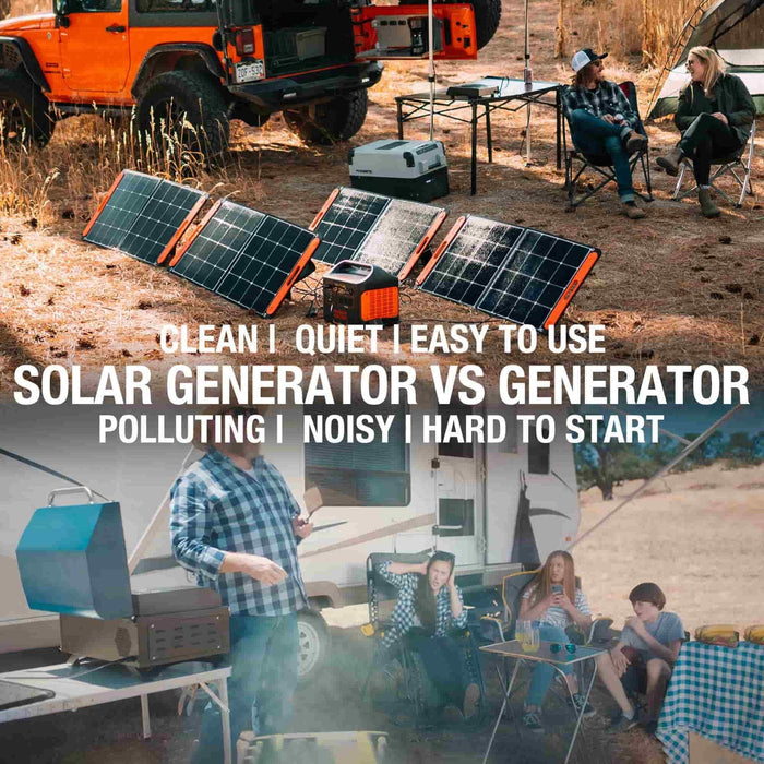 Jackery 1500 2SS100 + 2X Solarsaga 100W Solar Panel Solar Generator Kit