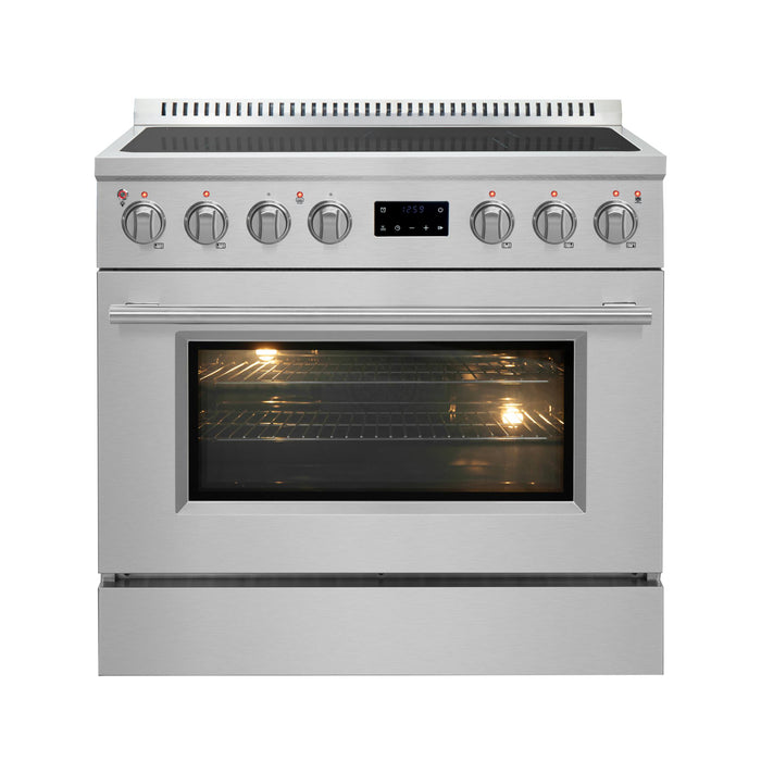 Forno Torino 36" 5.36 cu. ft. Induction Range with True Convection, Air Fry and Sous Vide in Stainless Steel (FFSIN0936-36)