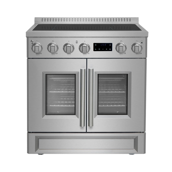 Forno Torino 30" 4.32 cu. ft. French Door Induction Range with True Convection, Air Fry and Sous Vide in Stainless Steel (FFSIN0950-30)
