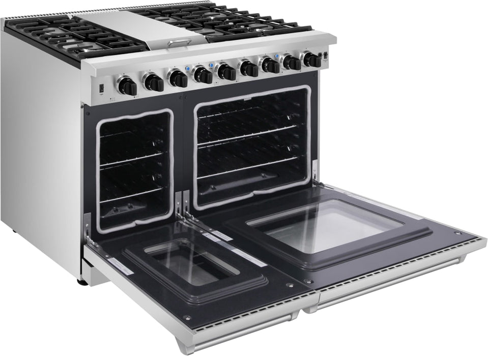 Thor Kitchen 48 Inch Gas Range Double Oven FRB, LRG4807U