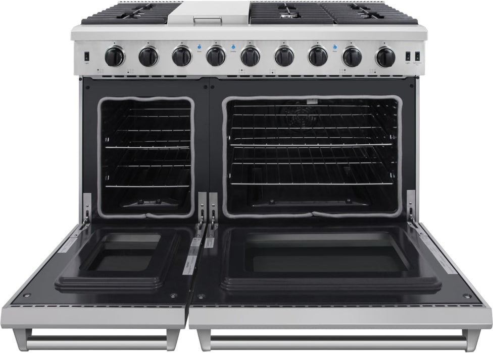 Thor Kitchen 48 Inch Gas Range Double Oven FRB, LRG4807U