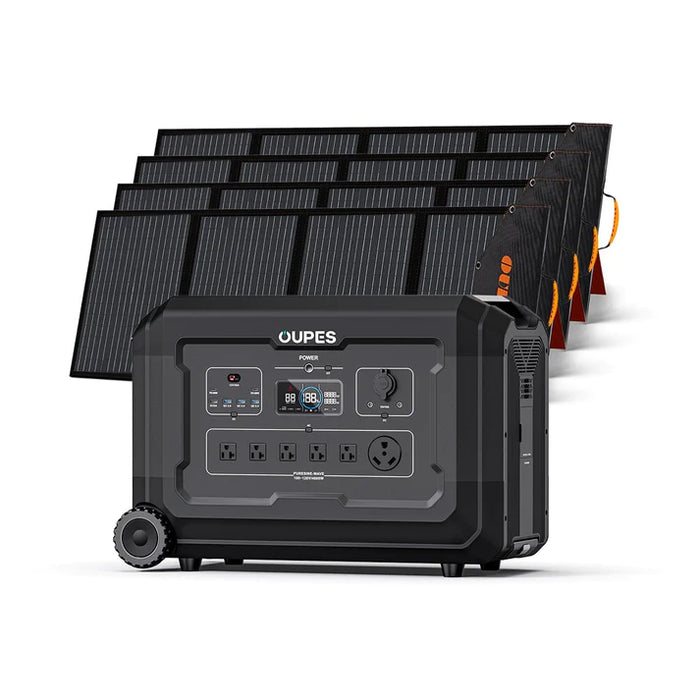 OUPES Mega 5 Home Backup & Portable Power Station | Free Chargers Included | 4000W 5040Wh