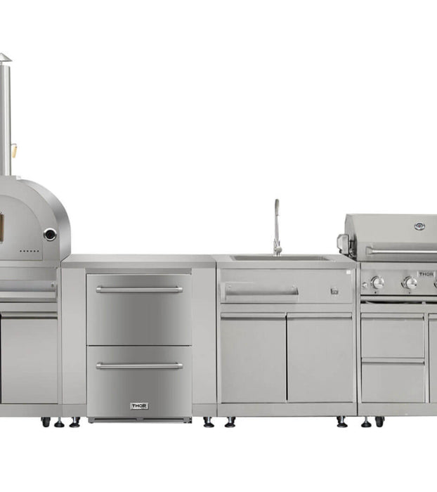Thor Kitchen Outdoor Kitchen Pizza Oven and Cabinet (MK07SS304)